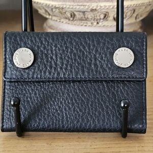 Marc Jacobs Black Leather Small Wallet with Logo Studs